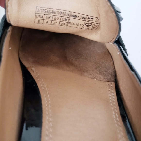 Vionic 6 Reagan Black Patent Leather Loafers Mules - Picture 2 of 8